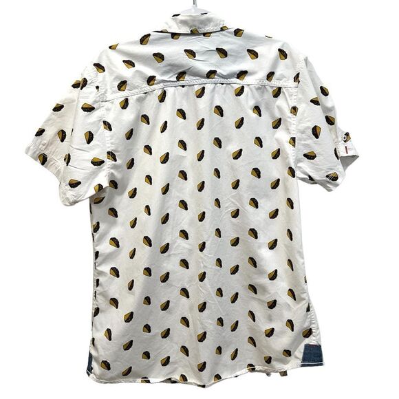 GOOD VIBES Taco Print Button Down Slim Fit Size Large - Picture 2 of 5